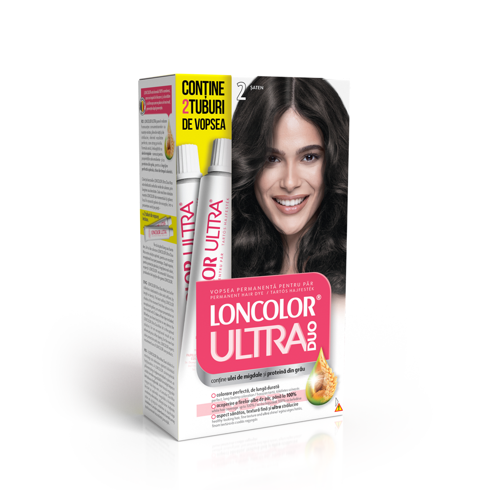 Vopsea de par permanenta cu amoniac LONCOLOR Ultra DUO MAX 2 Saten
